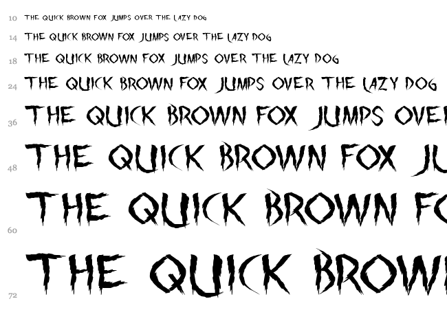 The Night font waterfall